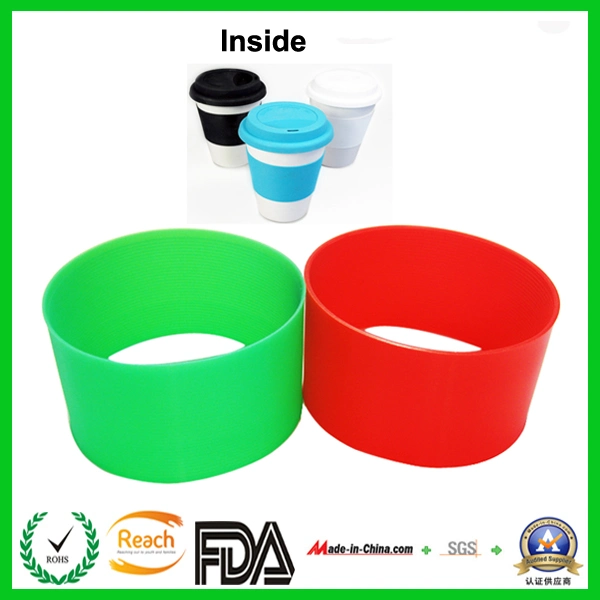 Silicone Coffee Cup Sleeve Heat-Resistant Anti-Slip Glass Bottle Protective Covers